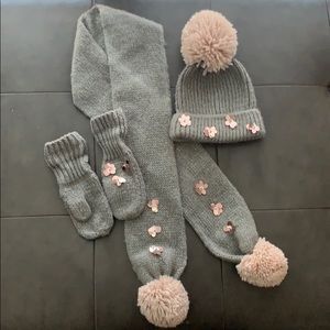 Girls GAP kids - scarf, hat, & mittens